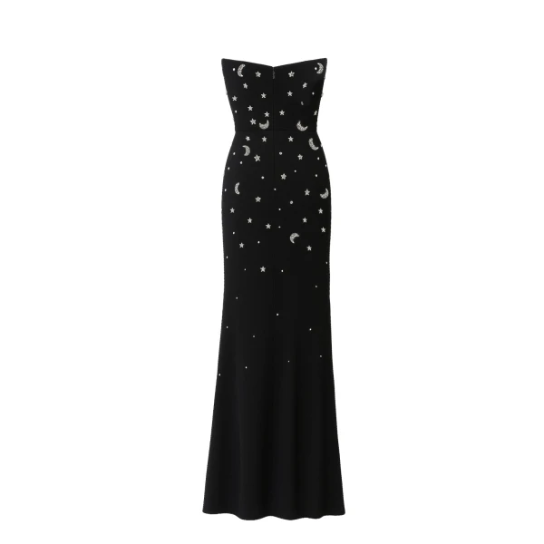 SemSem Crystal Star & Moon Embellished Gown in Sky, view 2