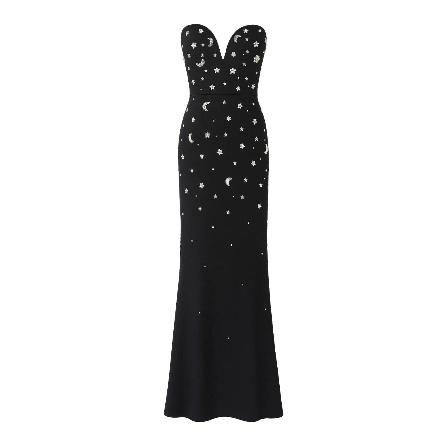SemSem Crystal Star & Moon Embellished Gown in Sky