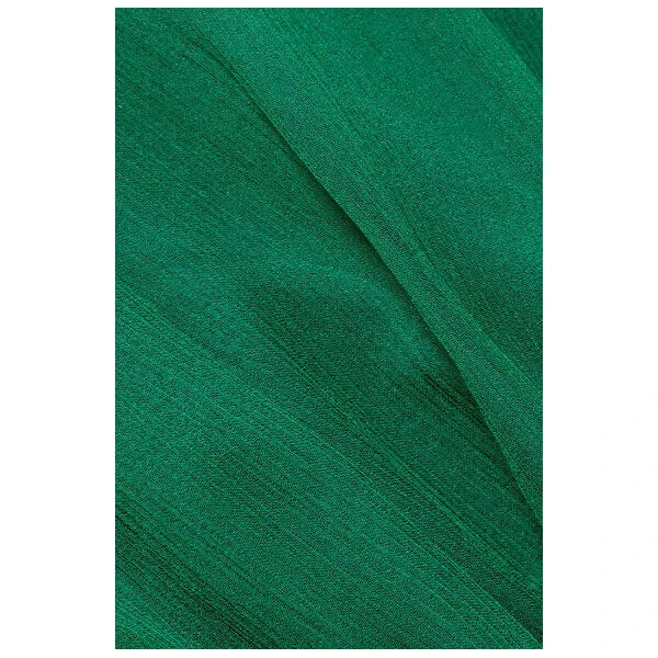 SemSem Cutout Gathered Silk-Chiffon Gown in Emerald, view 5