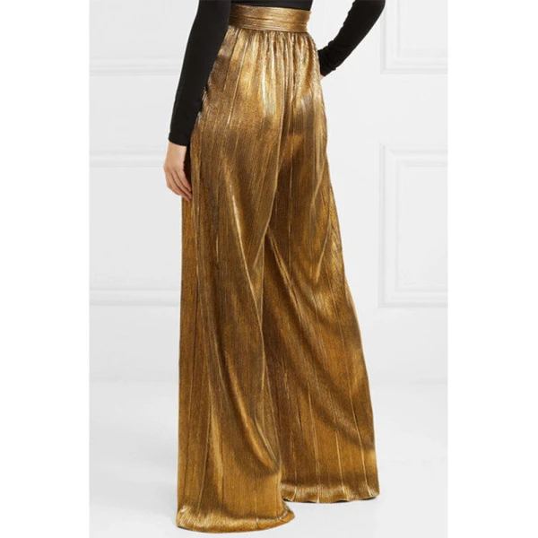 SemSem Gold Plissé Pants, view 2