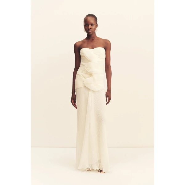 Shona Joy Federick Pleated Ruffle Maxi Dress, view 2