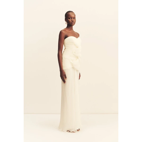 Shona Joy Federick Pleated Ruffle Maxi Dress, view 5