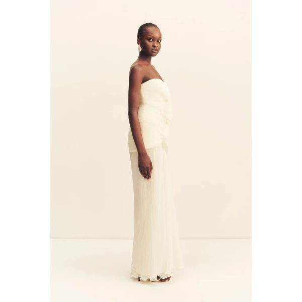 Shona Joy Federick Pleated Ruffle Maxi Dress, view 6