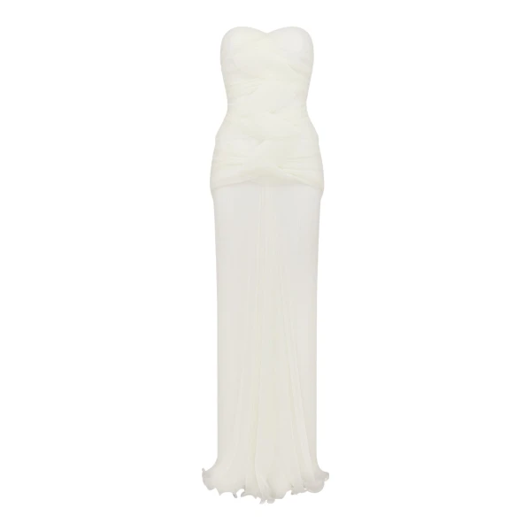 Shona Joy Federick Pleated Ruffle Maxi Dress