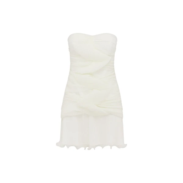 Shona Joy Federick Pleated Ruffle Mini Dress