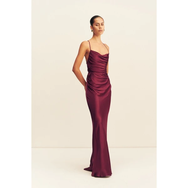 Shona Joy La Lune Lace Back Maxi Dress, view 4