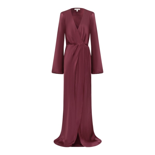 Shona Joy La Lune Long Sleeve Wrap Maxi Dress