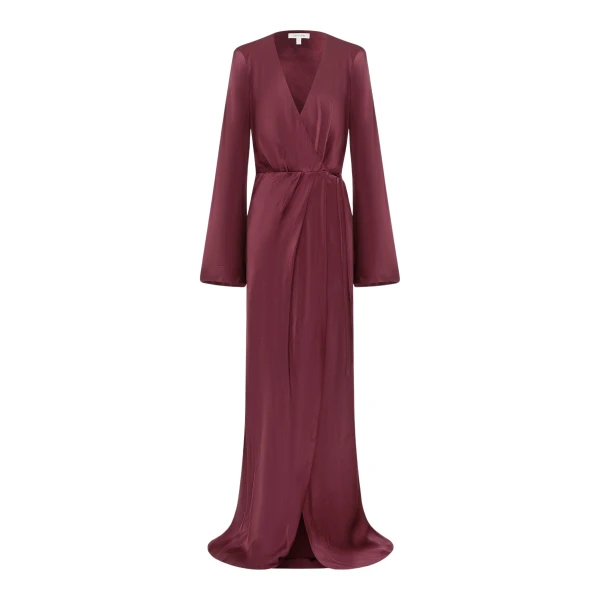 Shona Joy La Lune Long Sleeve Wrap Maxi Dress