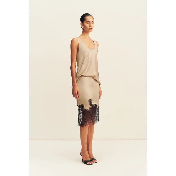 Shona Joy Lucia Lace Midi Skirt, view 5