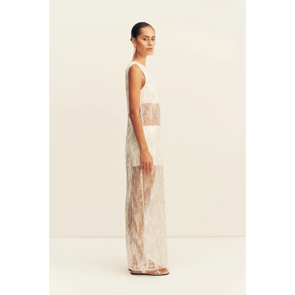 Shona Joy Viva Sequin Spliced Maxi Dress, view 5