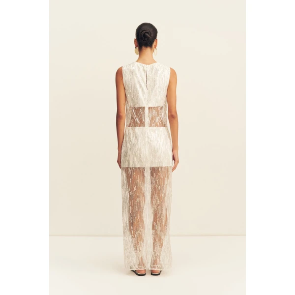 Shona Joy Viva Sequin Spliced Maxi Dress, view 6