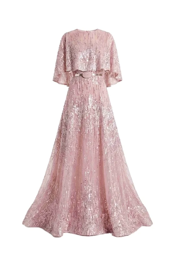 Tony Ward Quartz Pink Beaded Tulle Gown Tony Ward Quartz Pink Beaded Tulle Gown