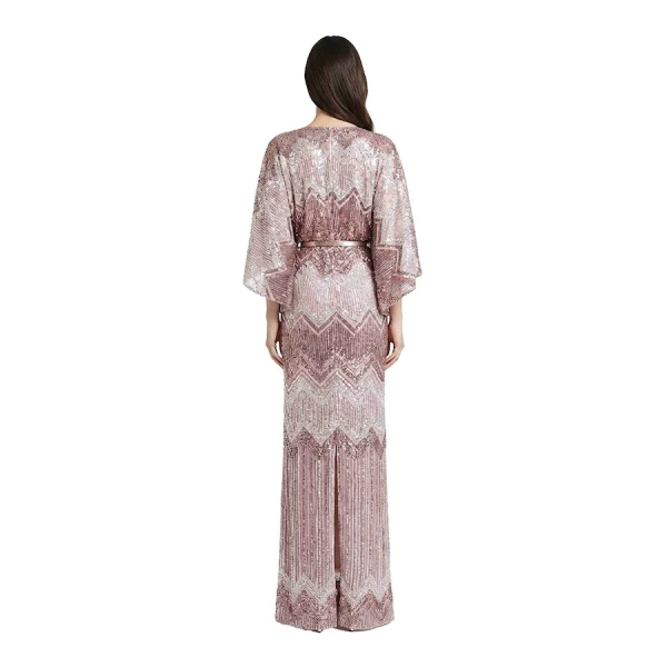 Tony Ward Quartz Pink Kimono Sleeve Dress, view 4