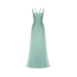 Tony Ward Water Green Beaded Corset Gown