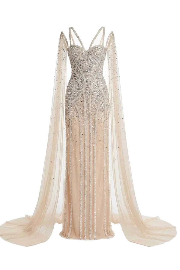 Tony Ward White Beaded Tulle Column Dress Tony Ward White Beaded Tulle Column Dress