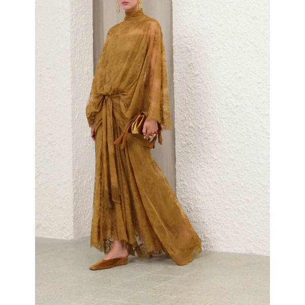 Zimmermann Ascent Batwing Lace Gown, view 3