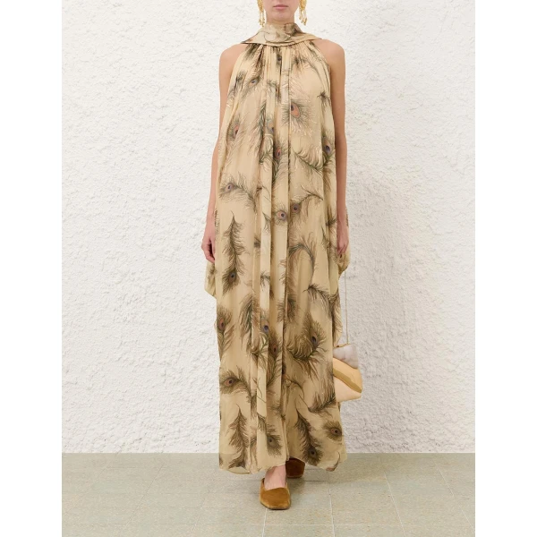 Zimmermann Ascent Burnout Halter Dress, view 2