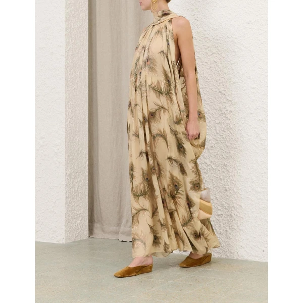 Zimmermann Ascent Burnout Halter Dress, view 3