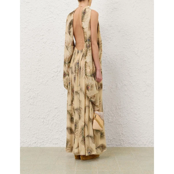 Zimmermann Ascent Burnout Halter Dress, view 4