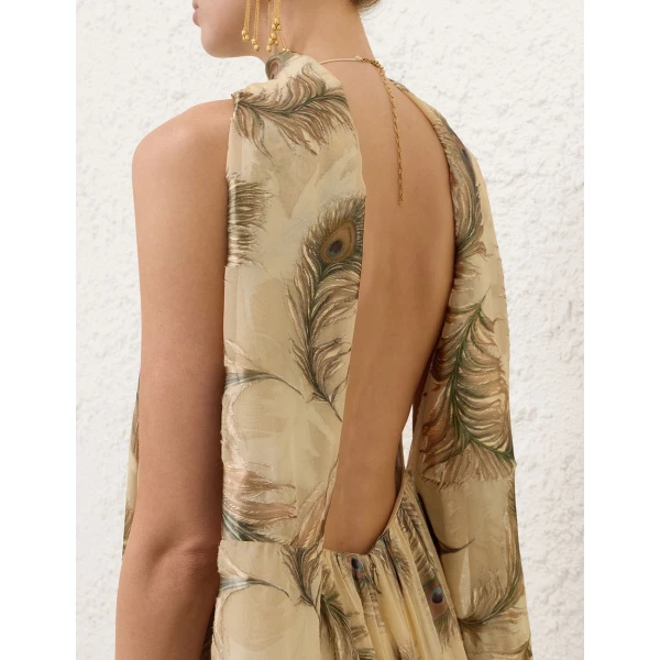 Zimmermann Ascent Burnout Halter Dress, view 5