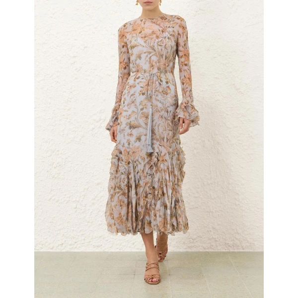 Zimmermann Ascent Cascading Midi Dress, view 2