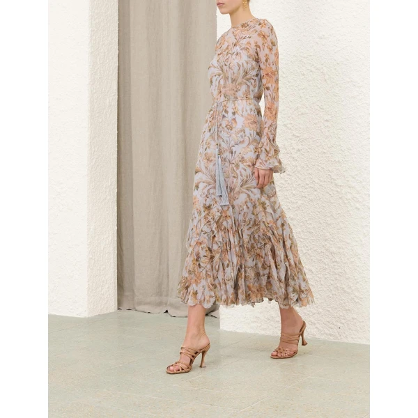 Zimmermann Ascent Cascading Midi Dress, view 3