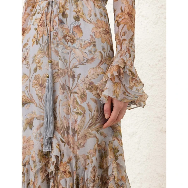 Zimmermann Ascent Cascading Midi Dress, view 5