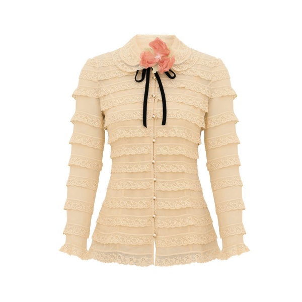 Zimmermann Ascent Lace Frill Blouse
