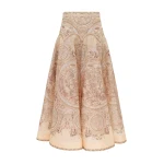 Zimmermann Ascent Panelled Midi Skirt