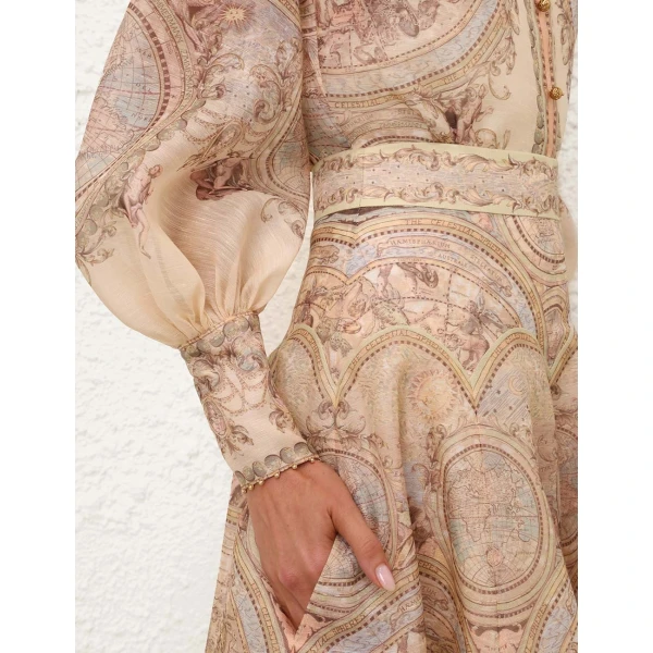 Zimmermann Ascent Panelled Midi Skirt, view 5