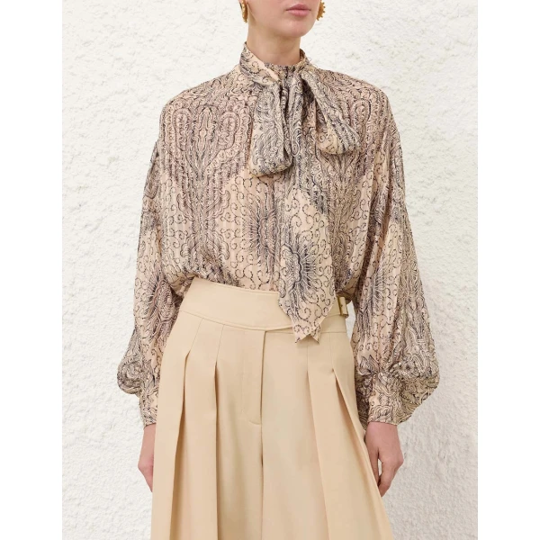 Zimmermann Ascent Pussybow Blouse, view 2