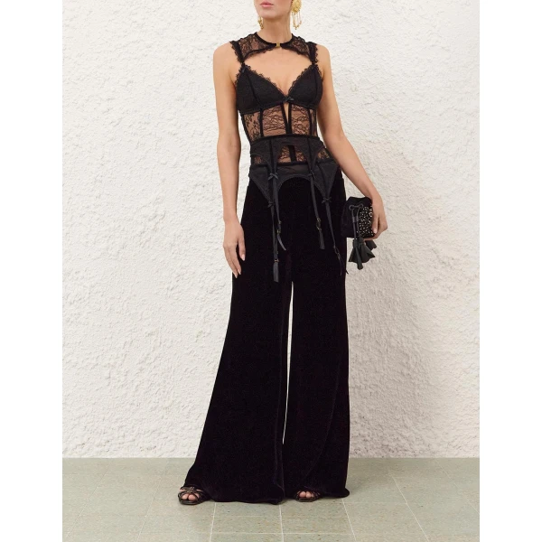 Zimmermann Ascent Velvet Relaxed Pant, view 2
