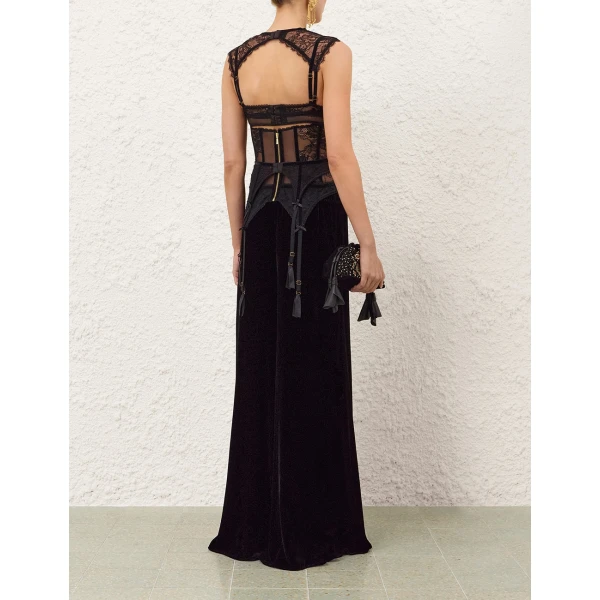 Zimmermann Ascent Velvet Relaxed Pant, view 4
