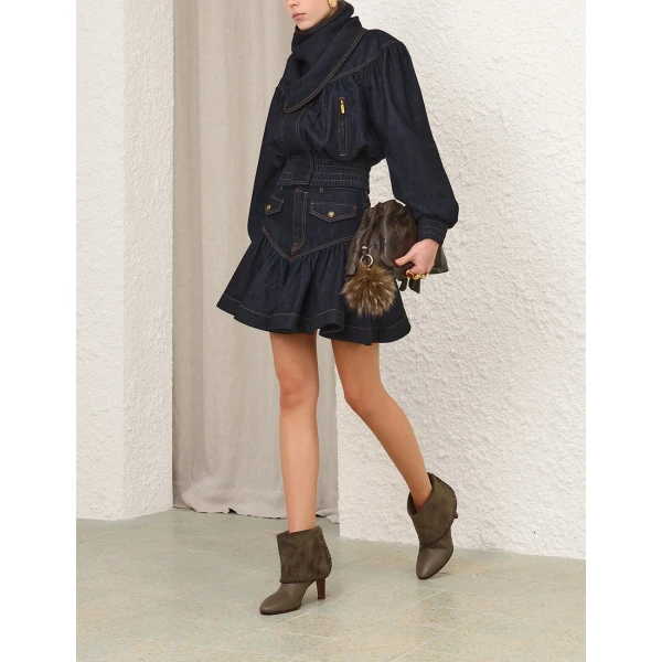 Zimmermann Denim Handkerchief Bomber Jacket, view 2