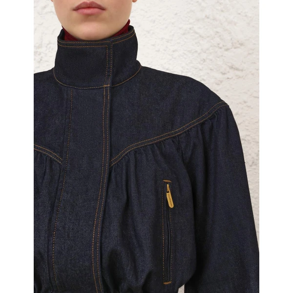 Zimmermann Denim Handkerchief Bomber Jacket, view 4