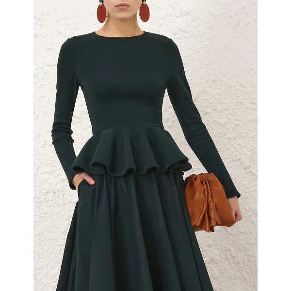 Zimmermann Jersey Peplum Top, view 2