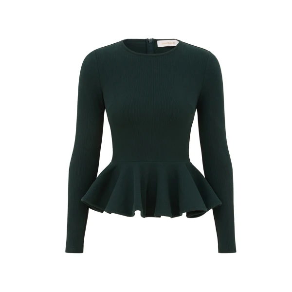 Zimmermann Jersey Peplum Top