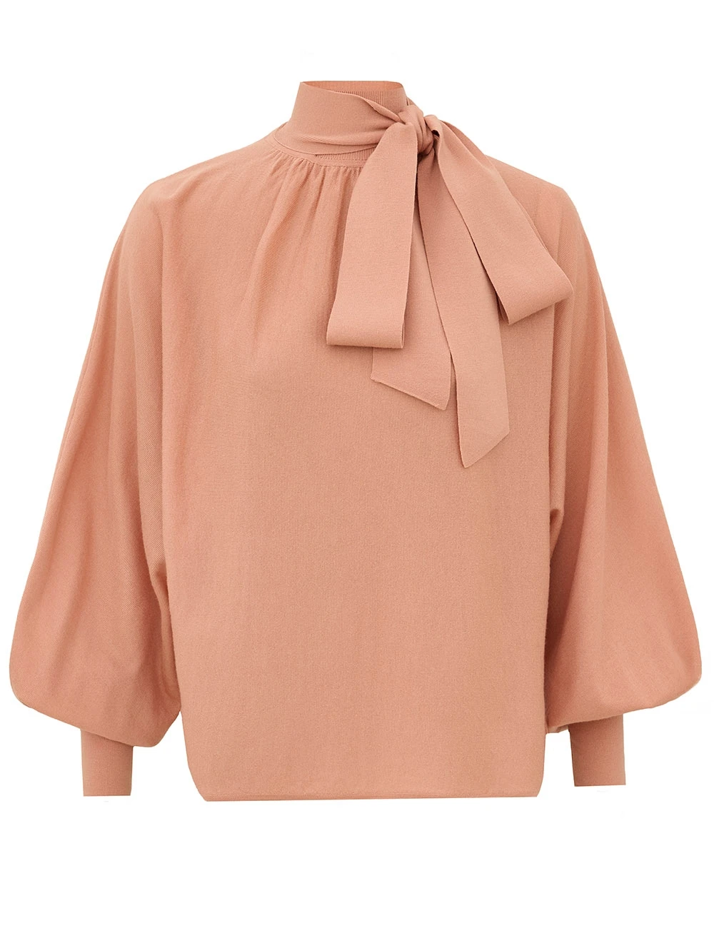 Zimmermann Merino Tie Neck Sweater | Ready to Wear Collection Luxury Shoes Zimmermann Merino Tie Neck Sweater