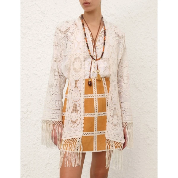 Zimmermann Sundance Embroidered Blouse, view 2