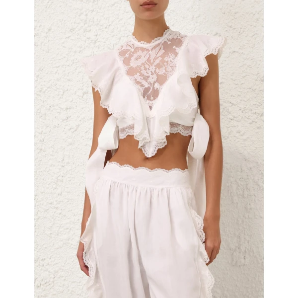 Zimmermann Sundance Lace Bodice Top, view 2