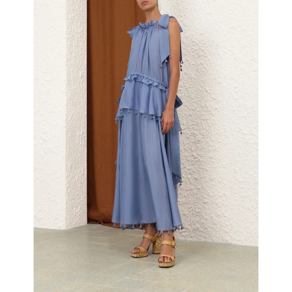Zimmermann Sundance Tassel Midi Dress, view 3