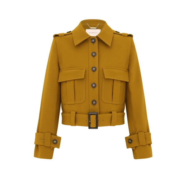 Zimmermann Valiant Cropped Utility Jacket