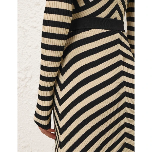 Zimmermann Valiant Deco Stripe Midi Skirt, view 5