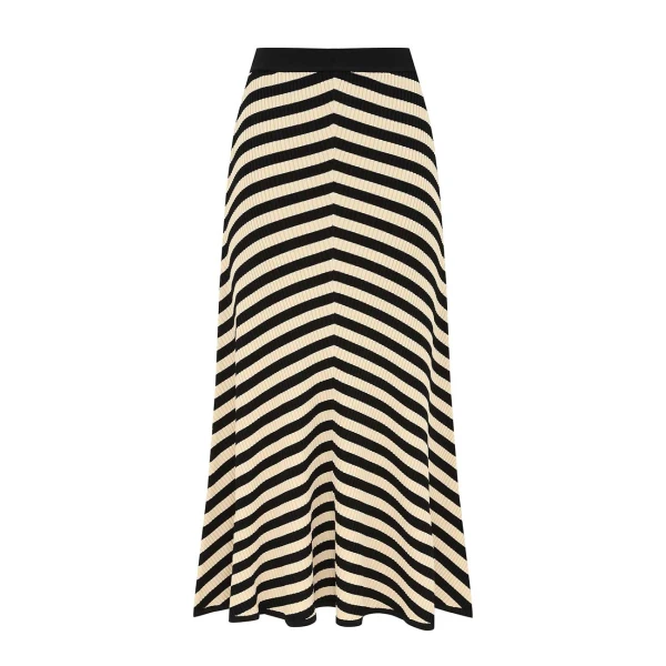 Zimmermann Valiant Deco Stripe Midi Skirt