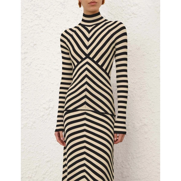 Zimmermann Valiant Deco Stripe Top, view 2