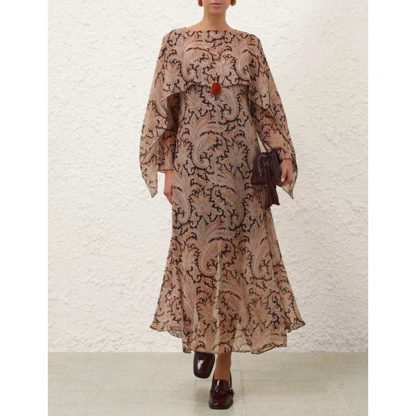 Zimmermann Valiant Draped Midi Dress, view 2