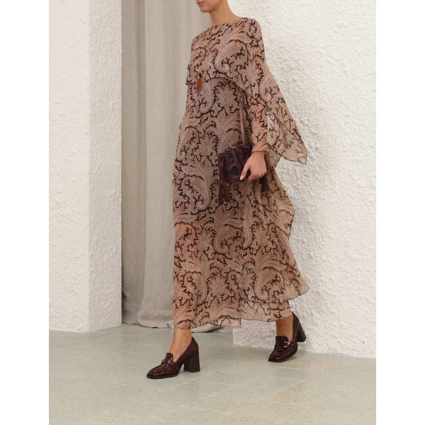 Zimmermann Valiant Draped Midi Dress, view 3