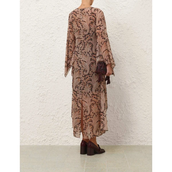 Zimmermann Valiant Draped Midi Dress, view 4