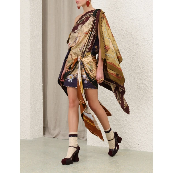 Zimmermann Valiant Draped Scarf Dress, view 3