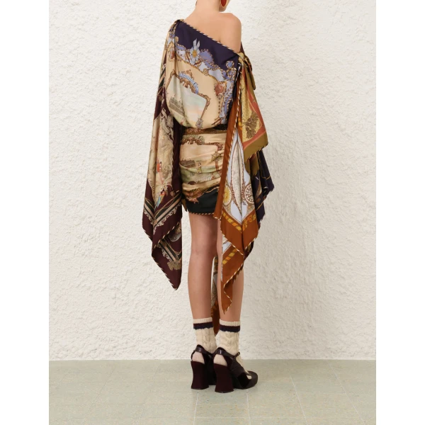 Zimmermann Valiant Draped Scarf Dress, view 4